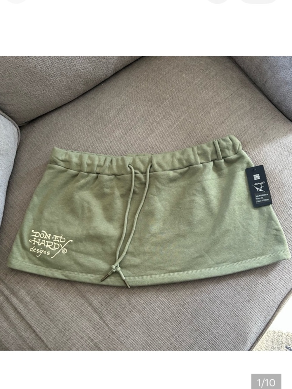 Ed Hardy Green Graphic Skirt (b0054)